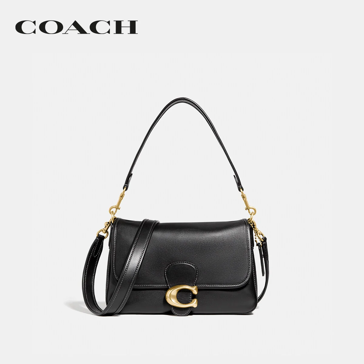 COACH กระเป๋าสะพายไหล่ผู้หญิง รุ่น Soft Tabby Shoulder Bag สีดำ C4823 B4/BK 27a5c4ec8981143a197a00f6f48fdc59