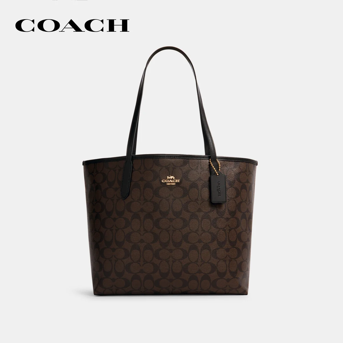 COACH กระเป๋าทรงสี่เหลี่ยมผู้หญิง รุ่น City Tote In Signature Canvas สีน้ำตาล 5696 IMAA8 2d74a6b4f890d8c95dd77ab6c18f127c