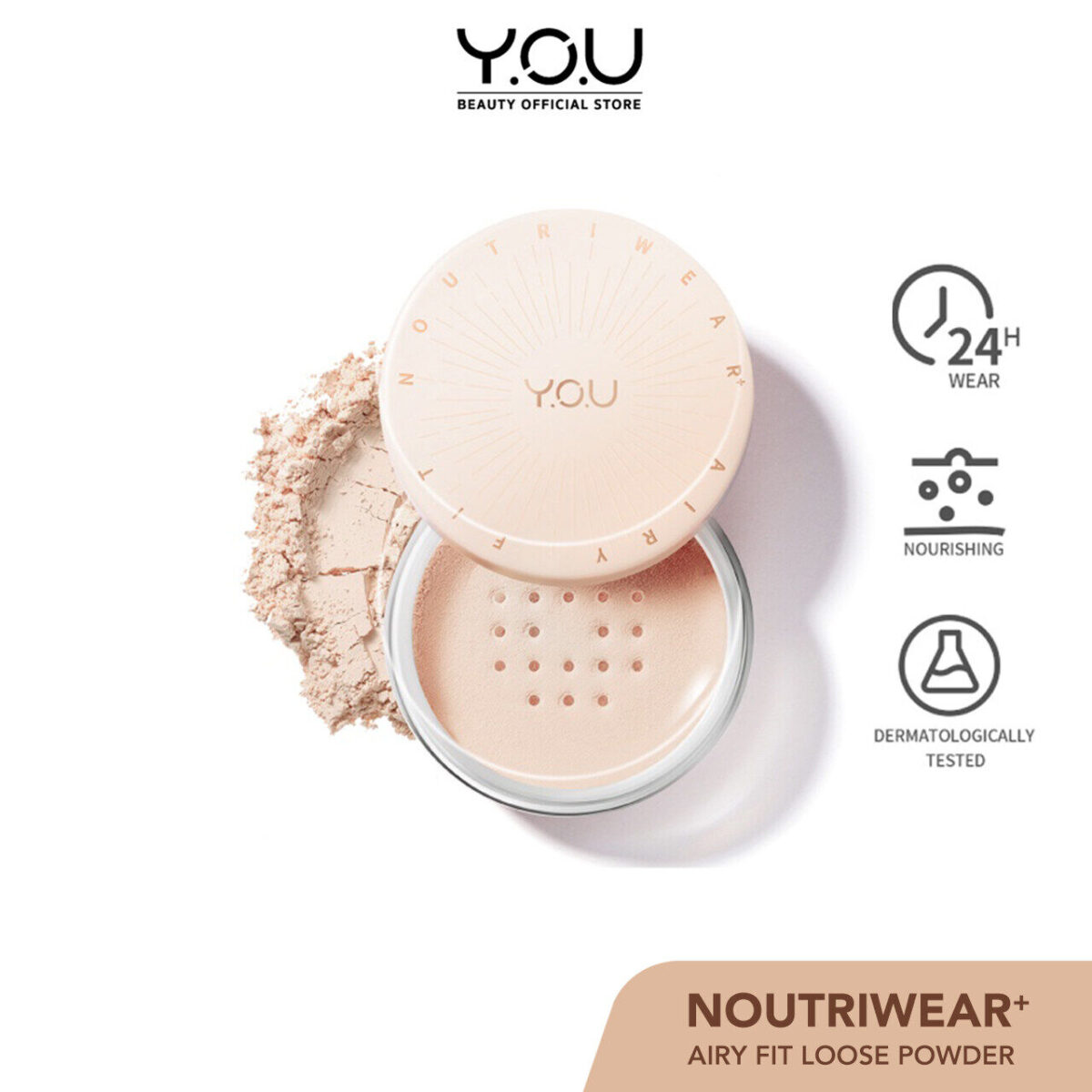 YOU NoutriWear+ Airy Fit Loose Powder แป้งฝุ่น สูตรบางเบา เครื่องสำอางติดทนนาน 4beec6df9a786430e4055a4fa7d14393