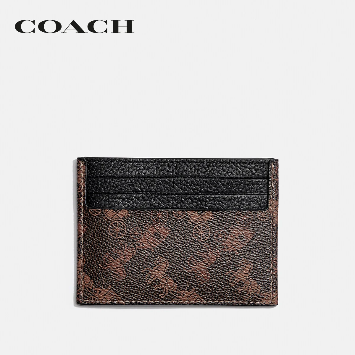 COACH ที่ใส่การ์ดผู้ชาย รุ่น Card Case With Horse And Carriage Print สีน้ำตาล 4910 A7U 59fb4a1d42465574ff075780e8e160da