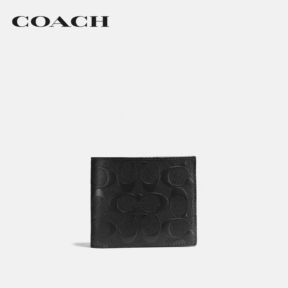 COACH กระเป๋าสตางค์ผู้ชาย รุ่น 3-In-1 Wallet In Signature Leather สีดำ 75371 BLK 5b578e4a3e5154b80dda1e135a9d0935