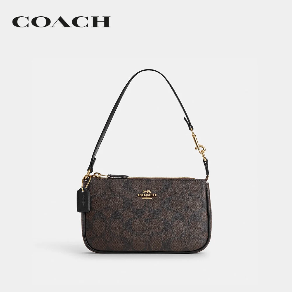 COACH กระเป๋าคล้องมือผู้หญิง รุ่น Nolita 19 In Signature Canvas สีน้ำตาล C3308 IMAA8 7438a29d34ebd8b4f45025897132cc39