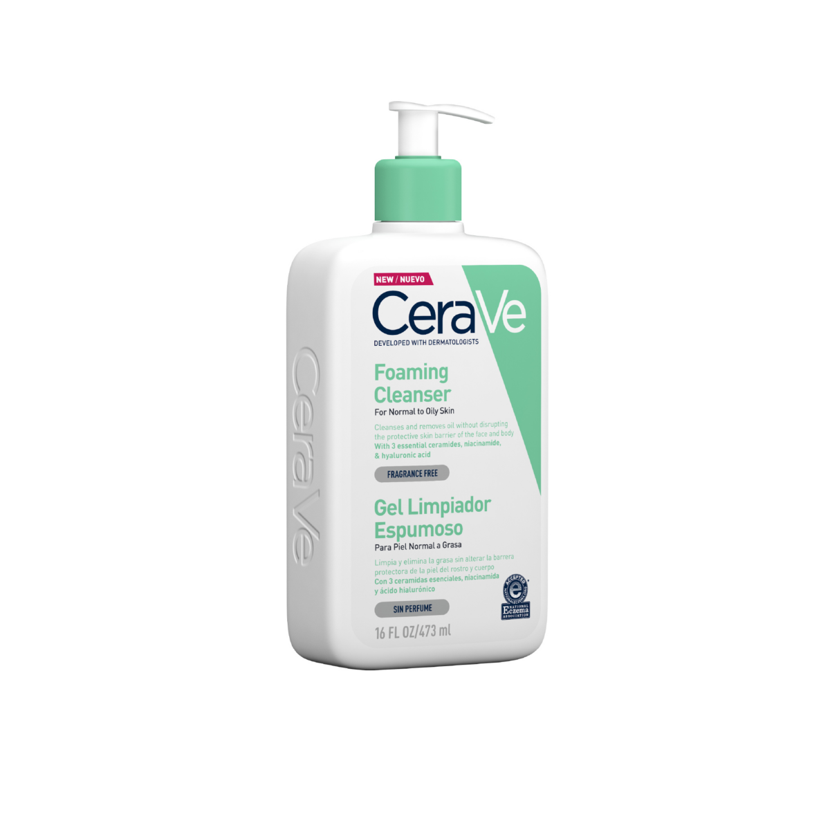 เซราวี CERAVE Foaming Cleanser โฟมทำความสะอาดผิวหน้าและผิวกาย สำหรับผิวธรรมดา-ผิวมัน 473ml.(โฟมล้างหน้า Facial Cleanser คลีนเซอร์ สบู่) 7ca8c50ba000fc9ed3aeb4a5ec3b75cb