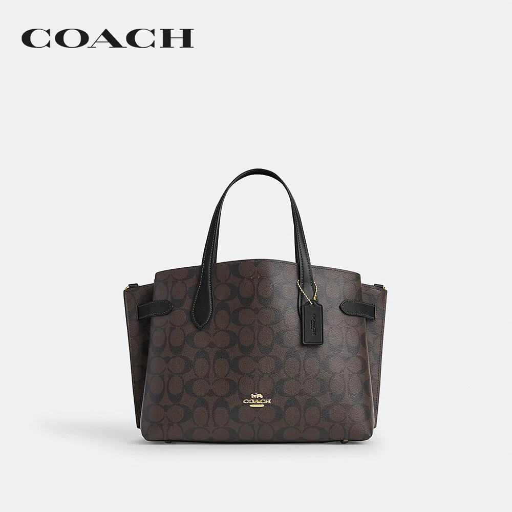 COACH กระเป๋าถือ ผู้หญิง รุ่น Hanna Carryall In Signature Canvas สีน้ำตาล CH542 IMAA8 062dc84ef2c7e038d785287fd2b94230
