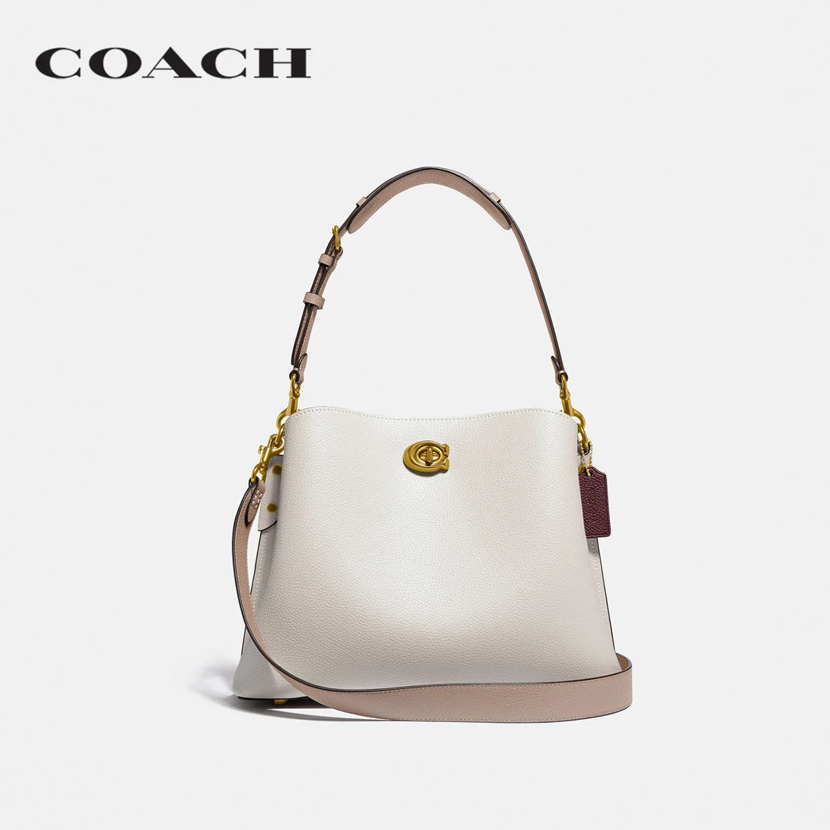 COACH กระเป๋าสะพายไหล่ ผู้หญิง รุ่น Willow Shoulder Bag In Colorblock สีขาว C2590 B4CAH 0ba8eaf65650abf7536814413fa7b4ef