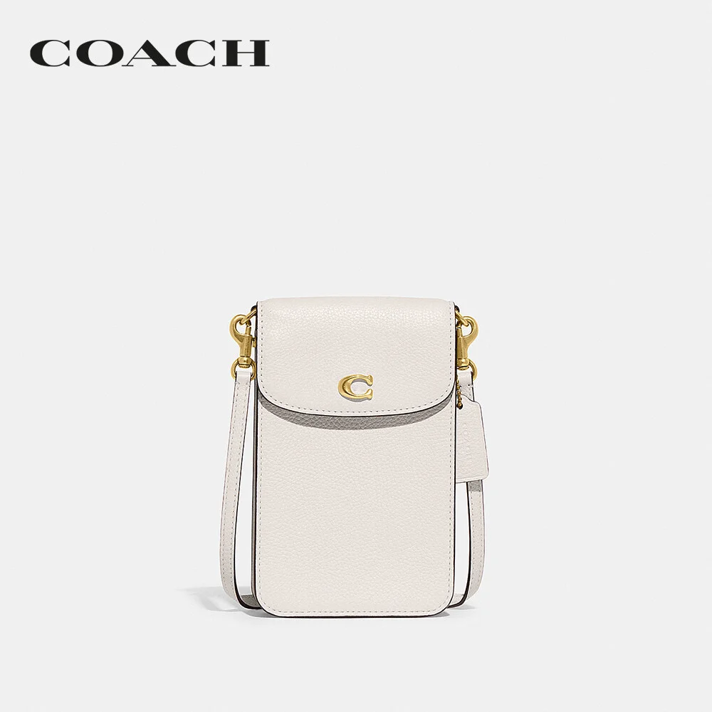 COACH กระเป๋าสะพายข้าง ผู้หญิง รุ่น Phone Crossbody สีขาว CH815 B4/HA 128104c8c48aab3fd09b58b17c40bb5d