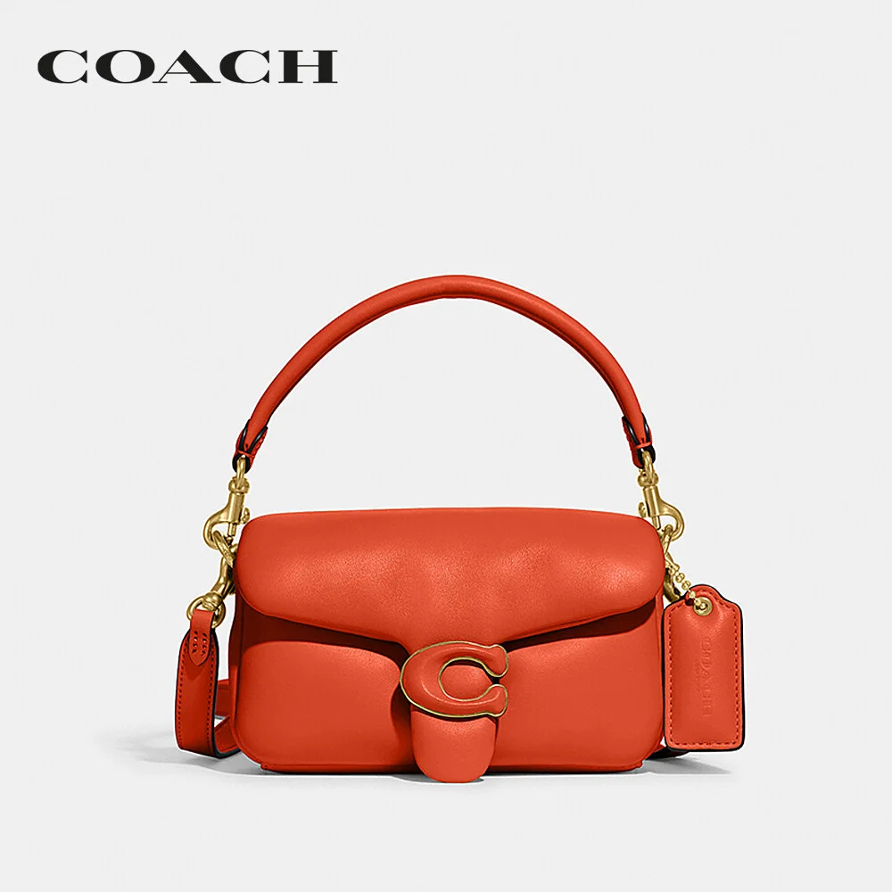 COACH กระเป๋าสะพายไหล่ ผู้หญิง รุ่น Pillow Tabby Shoulder Bag 18 สีส้ม C3880 B4B4D 25079ffb4848f085434dd57b7e80d7c0