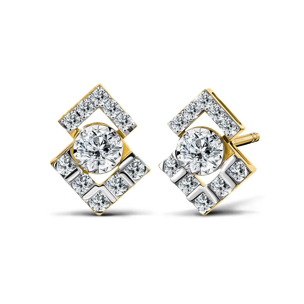 ต่างหูเพชร Jubilee Diamond - Double Victory Stud Earrings เพชรแท้ เพชรน้ำ 99 26e3166404e5d05b618ede27242c5885