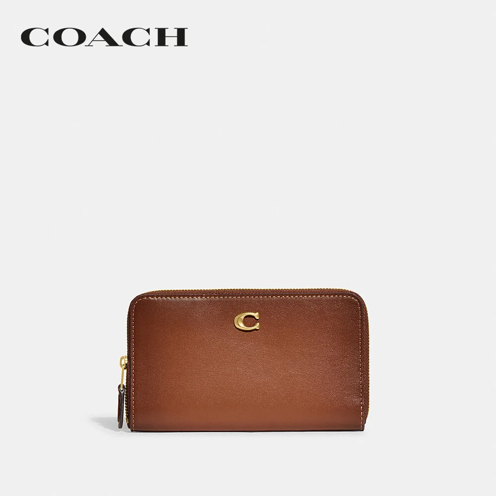 COACH กระเป๋าสตางค์ ผู้หญิง รุ่น Medium Zip Around Wallet สีน้ำตาล CH806 B4L4A 2c3a7f411e1e0bd2f62bbc8dc31ddd88