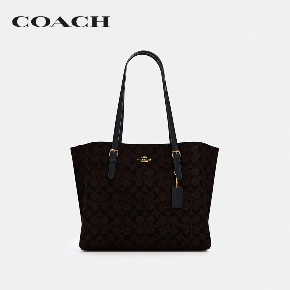 COACH กระเป๋าทรงสี่เหลี่ยม ผู้หญิง รุ่น Mollie Tote In Signature Canvas สีน้ำตาล 1665 IMAA8 2c4eba7baf89989adadd08a601dfe12f
