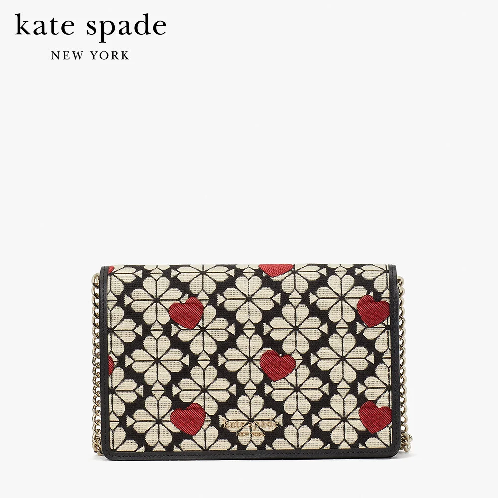 กระเป๋าสตางค์ Kate Spade New York SPADE FLOWER JACQUARD HEARTS WALLET ON CHAIN K5203 53d449aec9d7e5952082615f292dac74