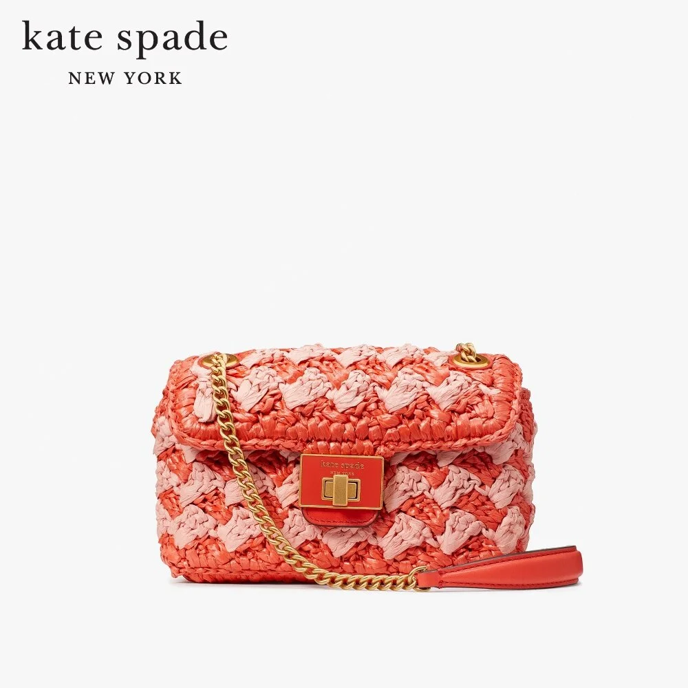 กระเป๋าสะพายข้าง Kate Spade New York EVELYN STRIPED CROCHET RAFFIA SMALL SHOULDER CROSSBODY KC075 581abfdf951ab086e74d50dc260a8c50