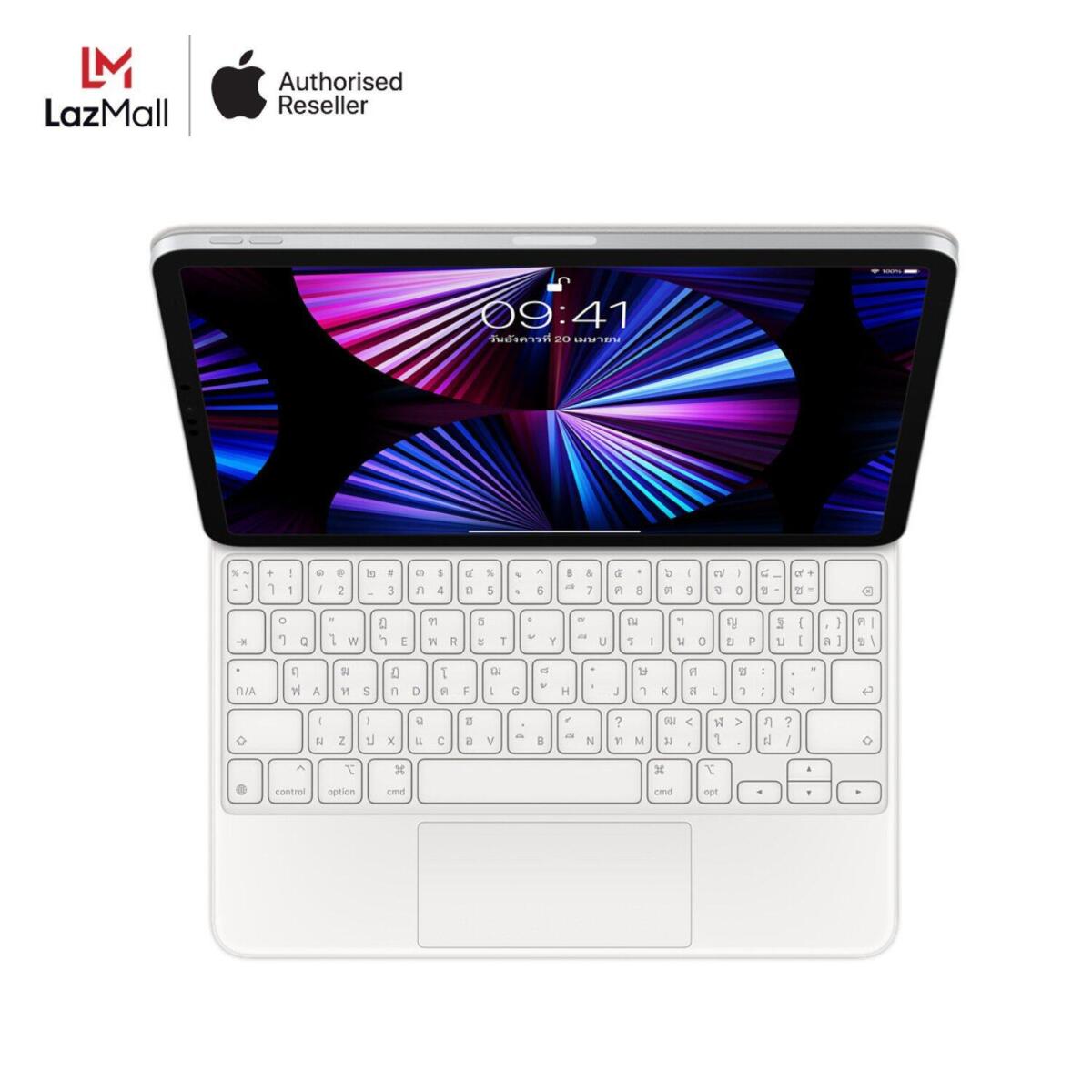 Apple Magic Keyboard for iPad Pro 11 - inch (3rd generation) and iPad Air (4th generation) - Thai - White 64032653fa06f9cea3d4f5a633362a35