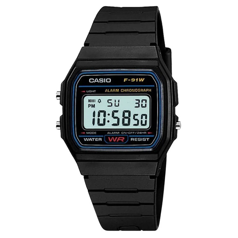 นาฬิกา CASIO รุ่น F-91W-1UR วัสดุเรซิ่น สีดำ 6612aa84f4eca1973fcb4ba2b47a8591