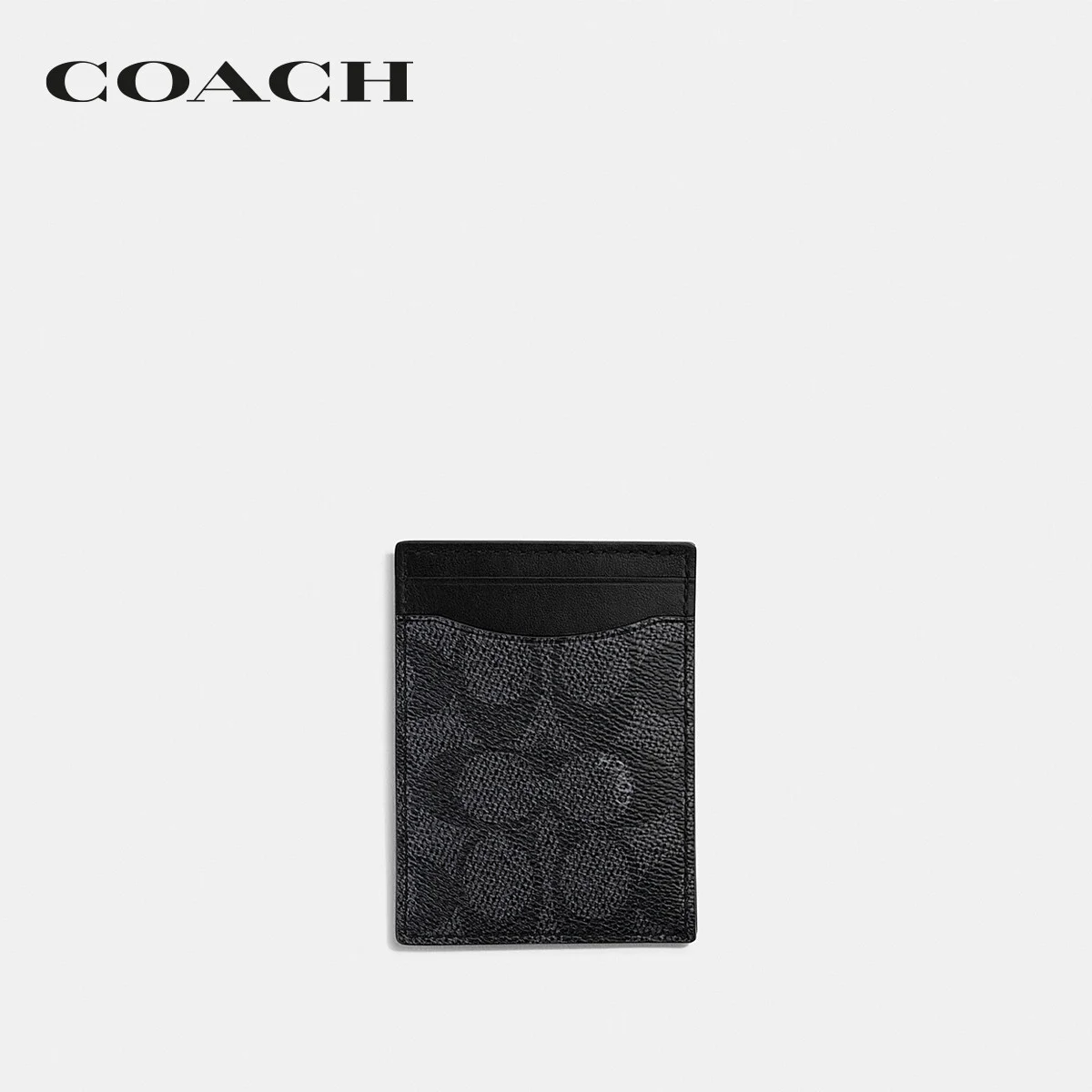 COACH ที่หนีบธนบัตร ผู้ชาย รุ่น Money Clip Card Case In Signature Canvas สีเทา CA552 CHR 6e31f77005e2d21f5041d8fe62f59acb