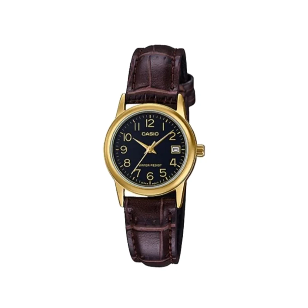 นาฬิกาผู้หญิง CASIO รุ่น LTP-V002GL-1BUDF สายหนัง สีน้ำตาล 79dd5564165c7f0db2c7c2925c669ddd