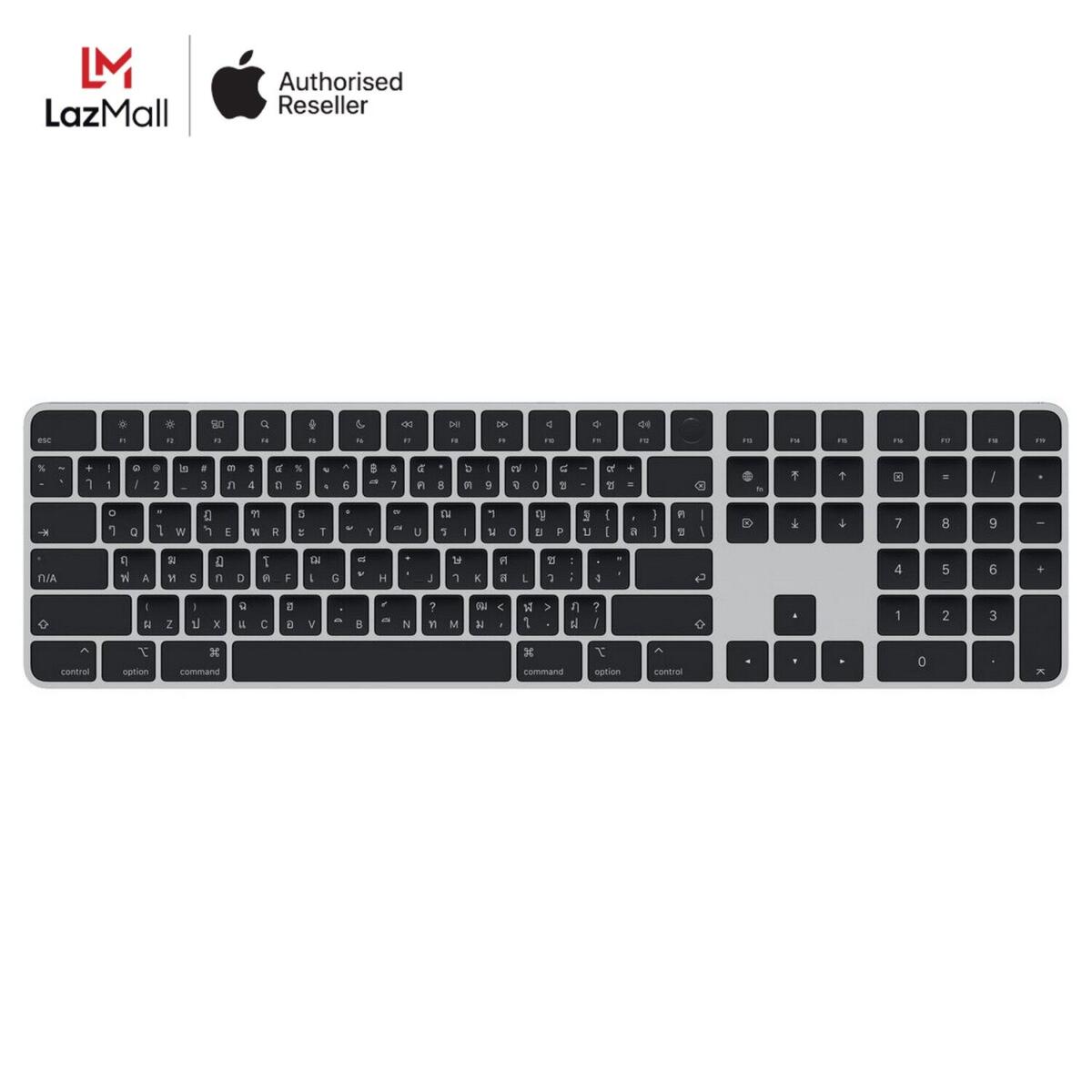 Apple Magic Keyboard with Touch ID and Numeric Keypad for Mac models with Apple silicon - Black Keys - Thai (MMMR3TH/A) 7cf20ef1808d7373f3c11d170f91de4f