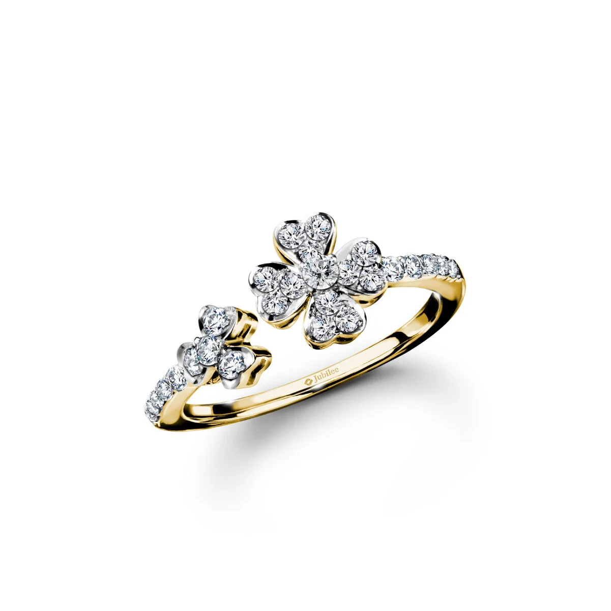 แหวนเพชร Jubilee Diamond - Charming Luck Clover Ring เพชรน้ำ 99 E Color Diamond น้ำหนักเพชรรวม 0.19 กะรัต 927a3581850dc5479cc31fe82594640b