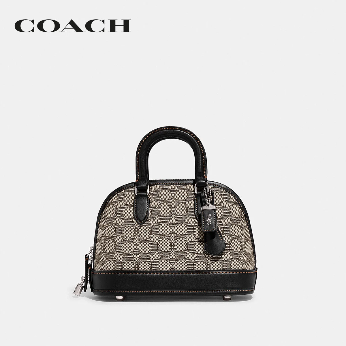 COACH กระเป๋าถือ ผู้หญิง รุ่น Revel Bag 24 In Signature Textile Jacquard สีดำ CF295 LHUW7 954038c80e9739cb5844b8e63c13a87b