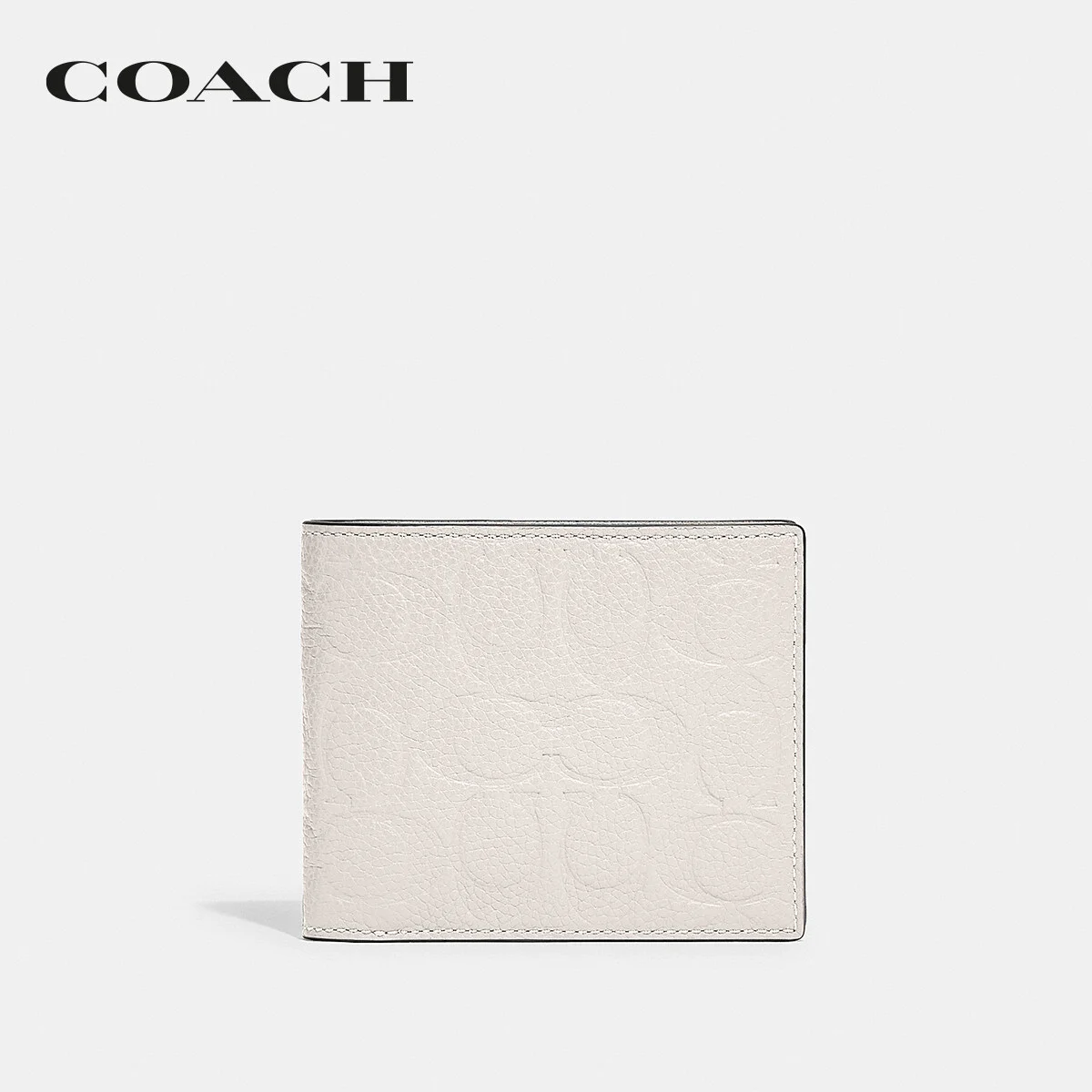 COACH กระเป๋าสตางค์ ผู้ชาย รุ่น 3-In-1 Wallet In Signature Leather สีขาว C1231 CHK 9979b0ca3c22971466944ea92c43997d