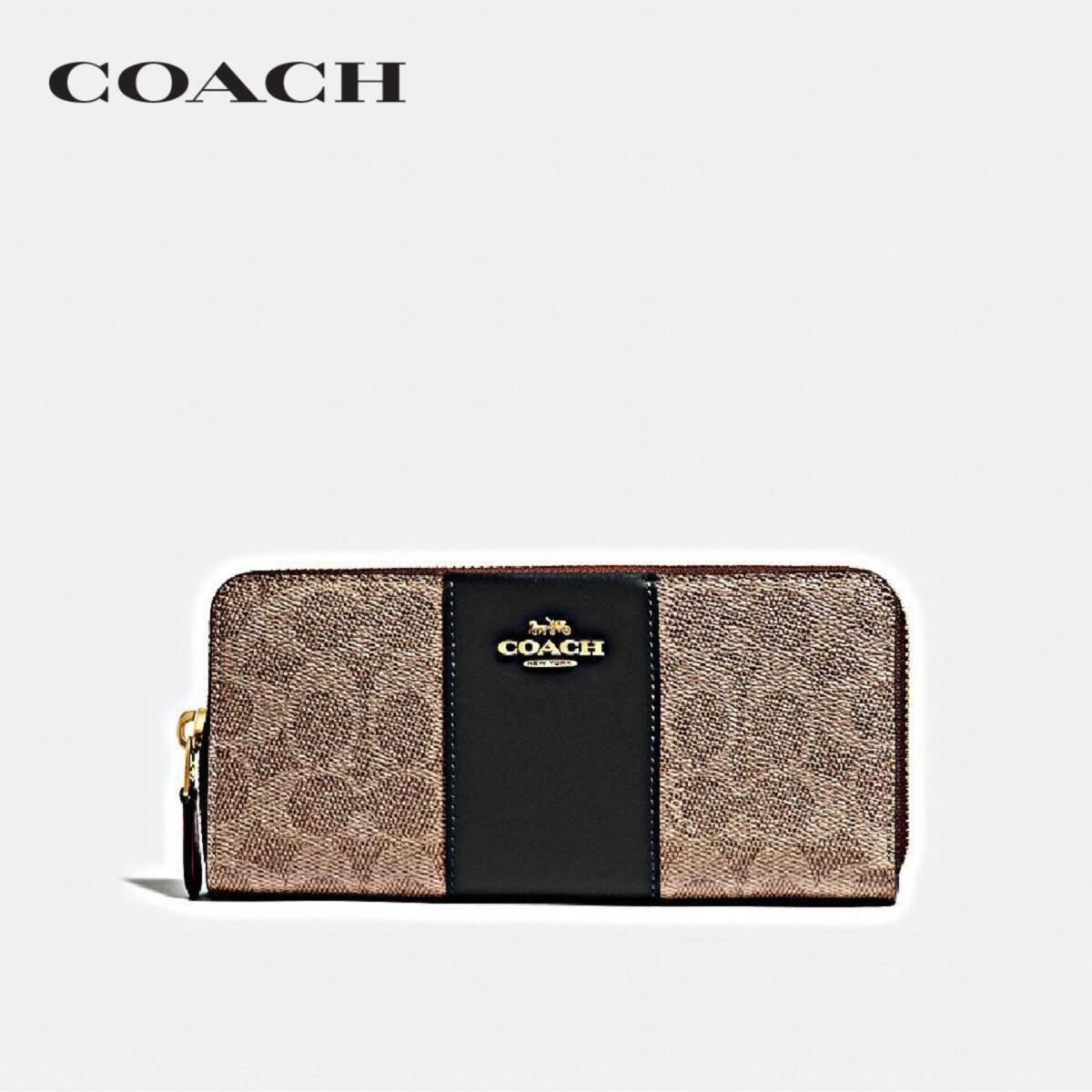 COACH กระเป๋าสตางค์ขนาดยาวมีซิบ ผู้หญิง รุ่น Slim Accordion Zip Wallet In Colorblock Signature Canvas สีหลากสี 73739 B4OOH ae0d5a473bdf4c244d3d74072785f6c7