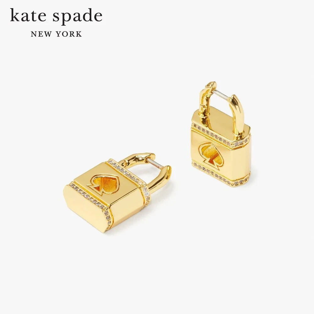 ต่างหู KATE SPADE NEW YORK LOCK AND SPADE PAVE HUGGIES K9465 b8b7996391d9045f5b9ef5e2563cf4ee