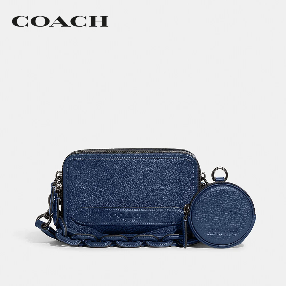 COACH กระเป๋าสะพายข้าง ผู้ชาย รุ่น Charter Crossbody With Hybrid Pouch สีฟ้า CE482 DEB bf11a2ccc1022ad232f334ed2dd97c81