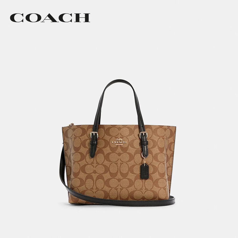 COACH กระเป๋าทรงสี่เหลี่ยม ผู้หญิง รุ่น Mollie Tote 25 In Signature Canvas สีครีม C4250 IMCBI c244bdd12acb361da46d067ff839a6e1