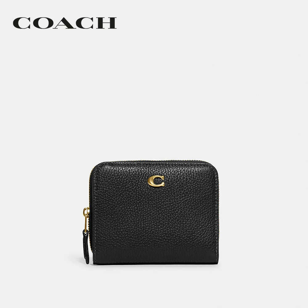 COACH กระเป๋าแบบมีซิปรอบขนาดเล็ก ผู้หญิง รุ่น Billfold Wallet สีดำ CD717 B4/BK c9a50fbb5157894d1121196cdc9e2ed8