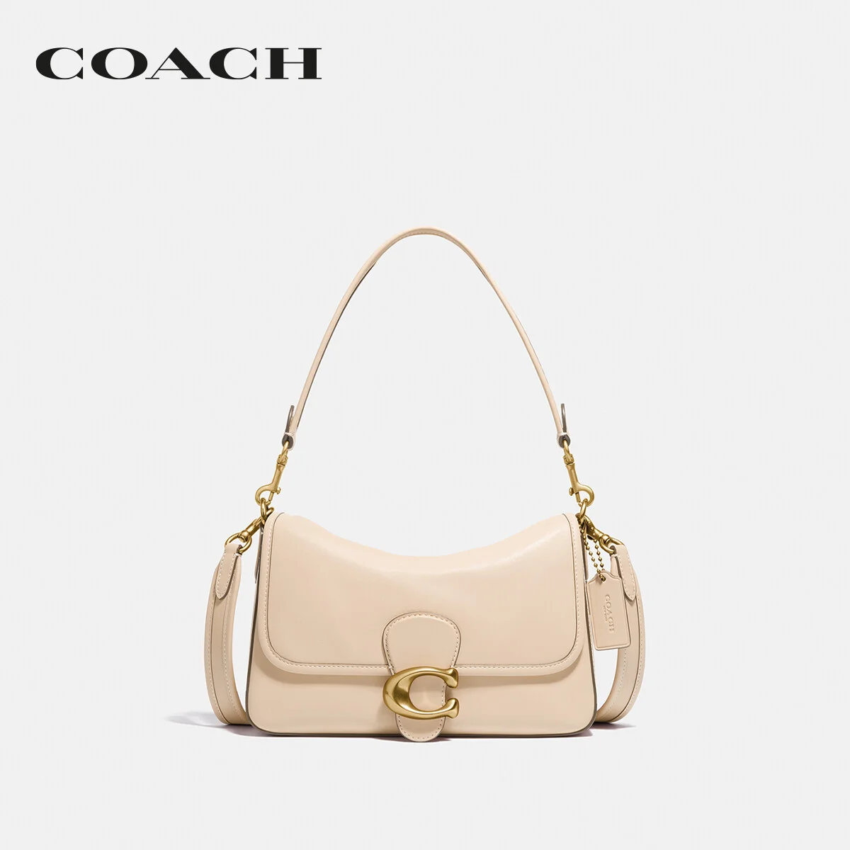 COACH กระเป๋าสะพายไหล่ ผู้หญิง รุ่น Soft Tabby Shoulder Bag สีขาว C4823 B4/IY f16c6df436105e9b6f2496ad23061971
