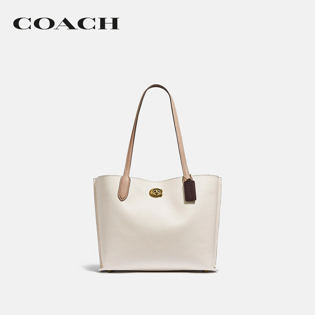 COACH กระเป๋าทรงสี่เหลี่ยม ผู้หญิง รุ่น Willow Tote In Colorblock สีขาว C0691 B4CAH f8345e7f405d5aac9fd49c2f69b5ea93
