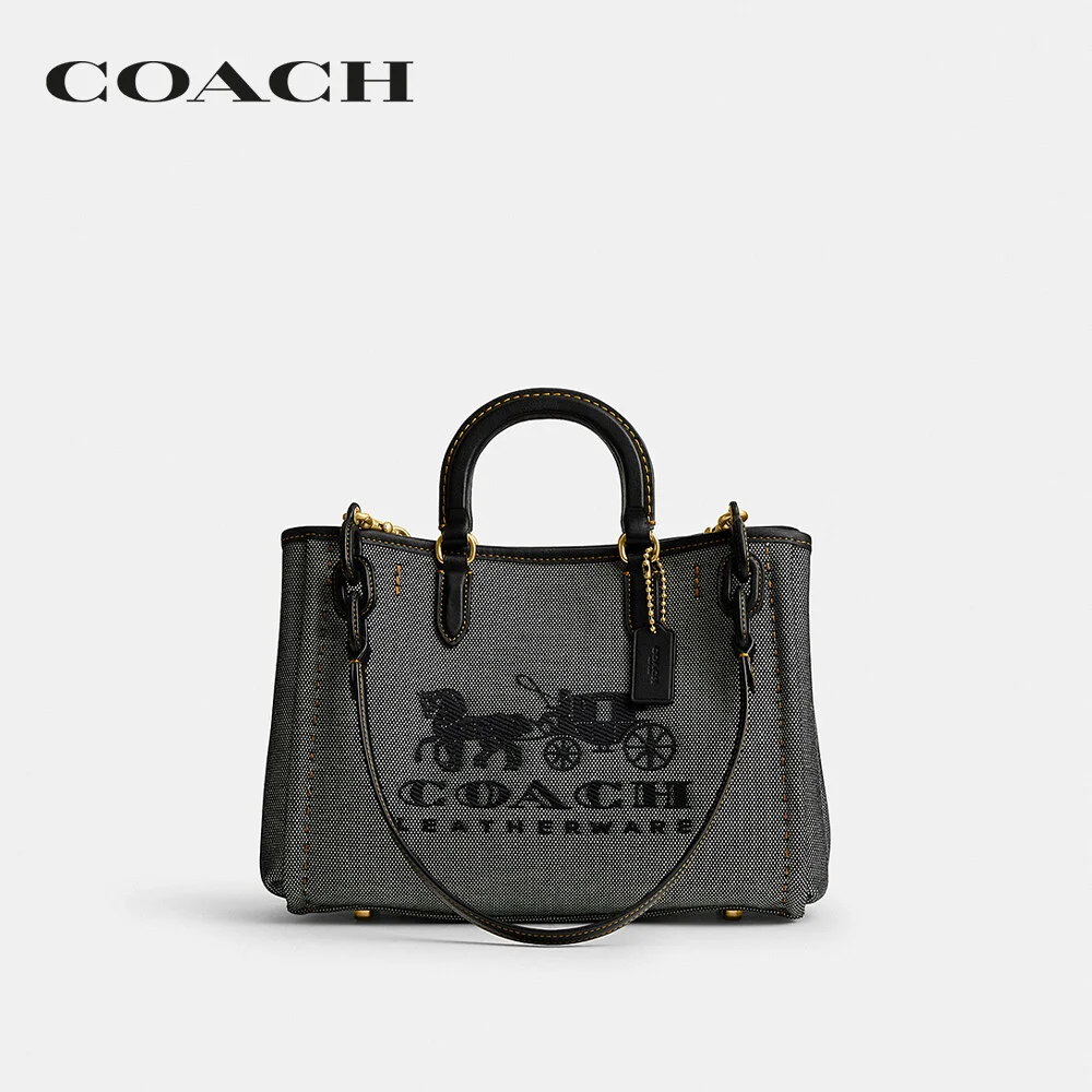 COACH กระเป๋าทรงสี่เหลี่ยม ผู้หญิง รุ่น Reese Tote 28 สีดำ CJ811 B4/BK f8b251626dfe5fc5e910dfa1d4c31a84