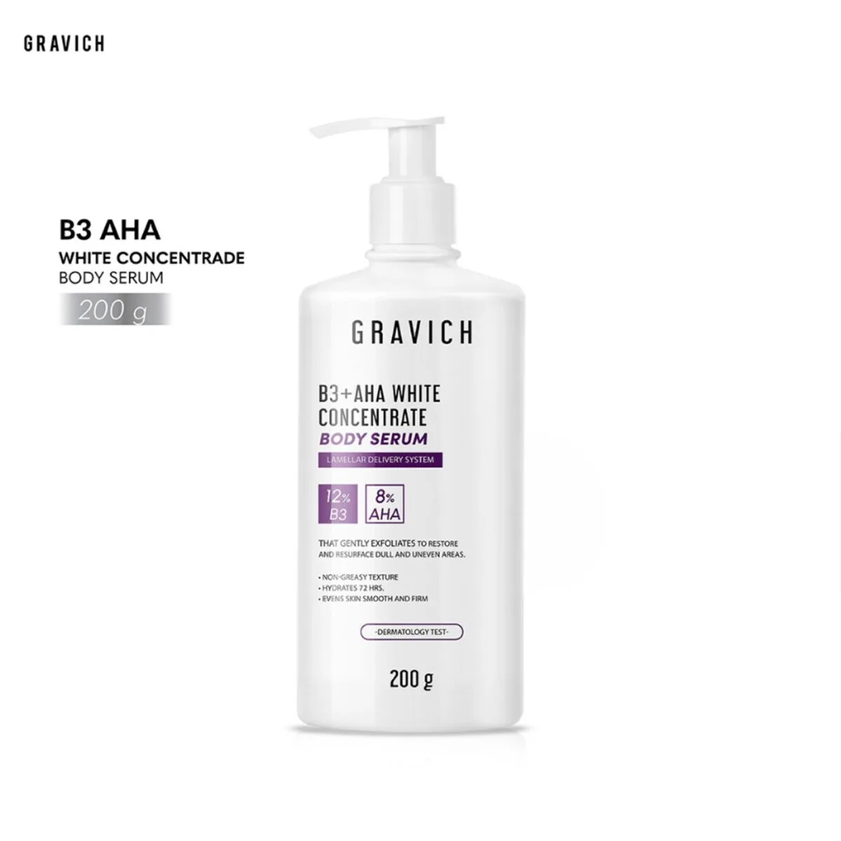 Gravich B3+ AHA White Concentrate Body Serum 200 g 1e7fa919e496ae74098a17dce904e934 scaled