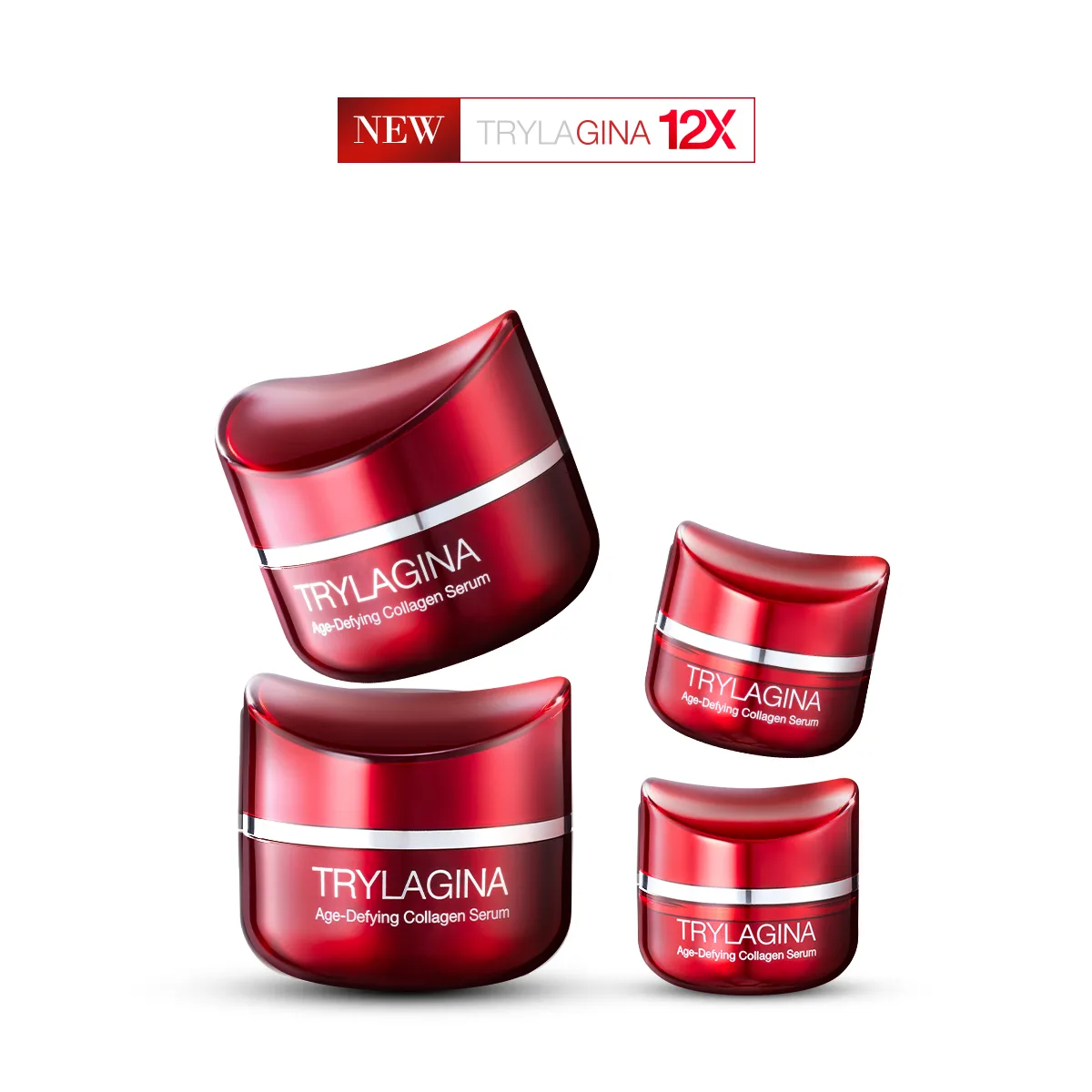 Trylagina 12X Collagen ไตรลาจิน่า คอลลาเจน 12X เซรั่มคืนความอ่อนเยาว์ครบ 5 มิติ 2 กระปุก ฟรี ขนาดพกพา 2 กระปุก 431461dcd4998ec9e076c845a2879ced