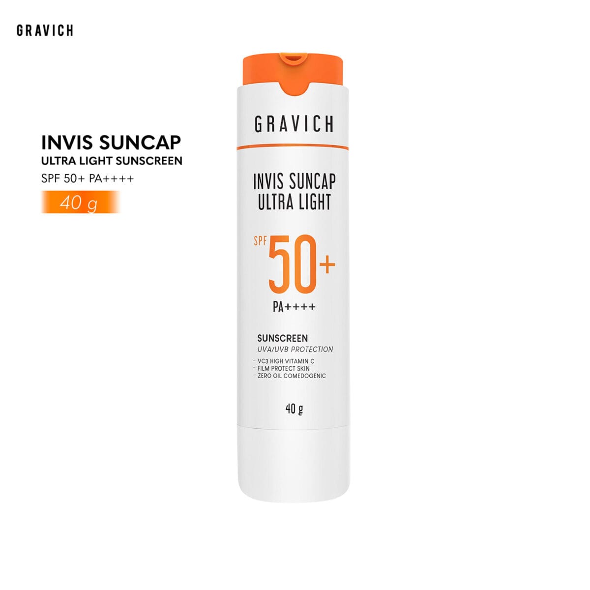 Gravich Invis Suncap Ultra Light Sunscreen SPF50+ PA++++ 40 g ca1889cd0e593f4d96090cb9968640eb