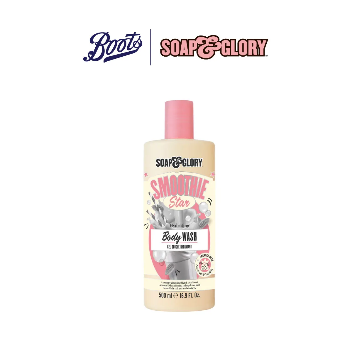 Soap & Glory Smooth Star Hydrating Body Washโซพ แอนด์ กลอรี่ สมูทตี้ สตาร์ ไฮเดรติ้ง บอดี้ วอช 500 มล. e9adb351dc0999d0db31f89fac6cf984